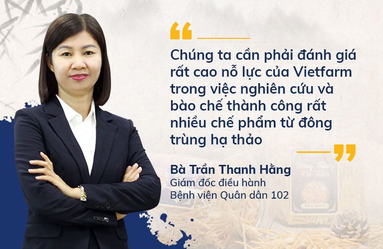 Bà Trần Thanh Hằng đánh giá đông trùng hạ thảo Vietfarm