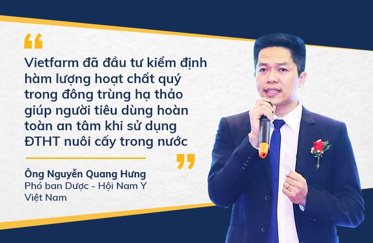 Ông Nguyễn Quang Hưng đánh giá cao đông trùng hạ thảo Vietfarm
