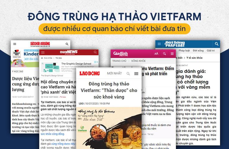 Nhiều trang báo lớn đưa tin về Đông trùng hạ thảo Vietfarm