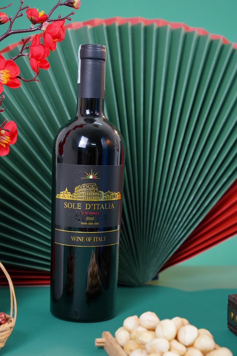Rượu vang Sole D’italia thượng hạng nhập khẩu trực tiếp từ Ý